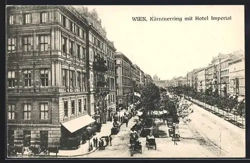 AK Wien, Kärntnerring mit Hotel Imperial