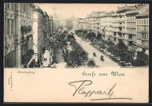 AK Wien, Kärnthner-Ring mit Passanten