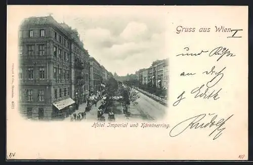 AK Wien, Hotel Imperial und Kärntnerring