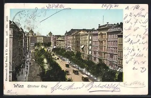 AK Wien, Kärntner-Ring mit Strassenbahn