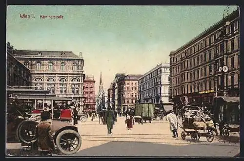 AK Wien, Kärntnerstrasse mit Strassenbahn