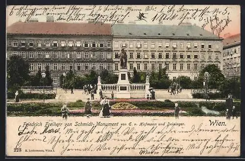 AK Wien I, das Friedrich Freiherr von Schmidt- Monument