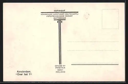 AK Amsterdam, Over het Y, Flugzeugaufnahme