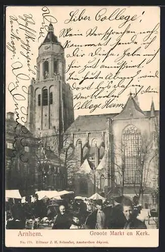 AK Arnhem, Groote Markt en Kerk