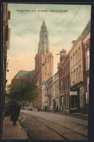 AK Groningen, Brugstraat met A-kerk