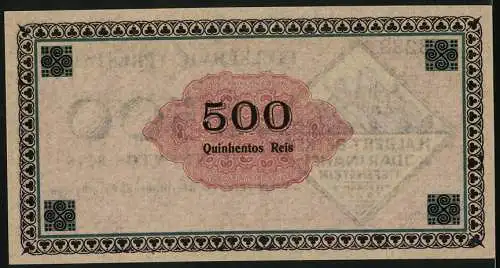 Notgeld Idar (Nahe) - Tiefenstein, 500 Quinhentos Reis, H. Albert Becker, Telegramme Topas, Nr. 3238