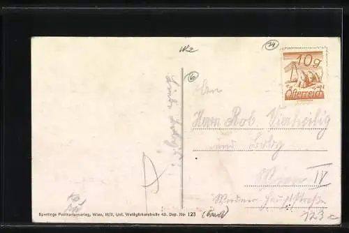 AK Wiener Prater, Constantinhügel mit Teich