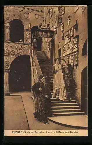 AK Firenze, Scala del Bargello, Incontro di Dante con Beatrice