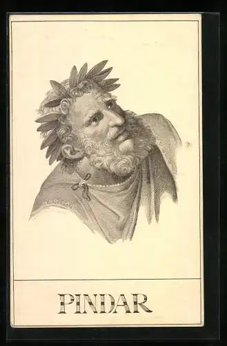 AK Portrait von Pindar, Griechischer Lyriker