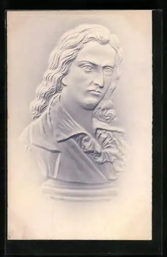 Präge-AK Portrait von Friedrich Schiller, Schriftsteller