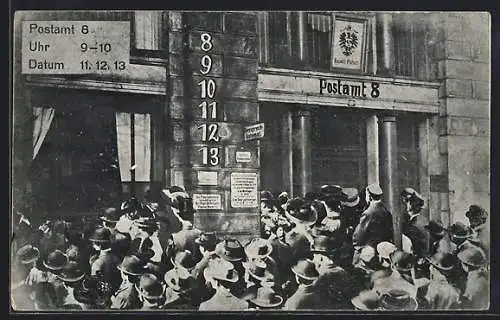 AK Hamburg, Postamt 8 mit Jahreszahl 1913, Dovenhof in der Brandstwiete
