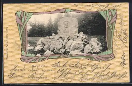 AK Aschersleben, Ansicht des Bismarcksteins