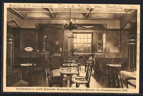 AK Rosswein, Konditorei und Cafe Schmidt, Döbelner Strasse 15