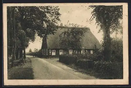 AK Mittelsbüren, Sommerwirtschaft H. Imhoff, Moorlosen Kirche