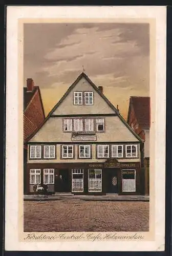 AK Holzminden, Konditorei-Central-Café von Karl Schütte, Oberestrasse 27