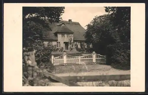 Foto-AK Rabenkirchen, Blick auf den Gutshof