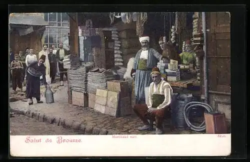 AK Salut de l`Orient, Marchand turc, Türkische Marktszene