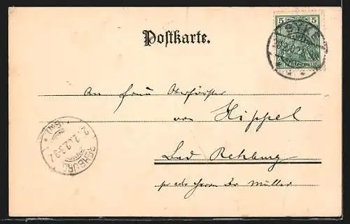 AK Syke, Mühlendamm mit Kirche, Kriegerdenkmal