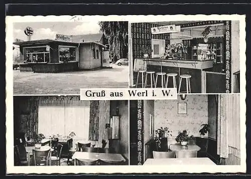 AK Werl i. W., Gasthaus Ludwig Schneider, Soester Strasse 33, Bundesstrasse 1, Innenansichten