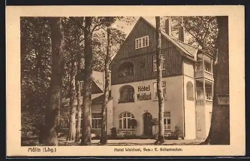 AK Mölln /Lbg., Hotel Waldlust von E. Schumacher