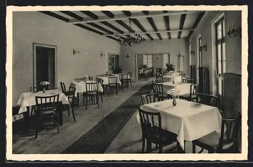 AK Werl i. W., Kur-Garten-Restaurant, Innenansicht