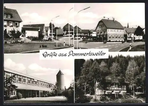 AK Pommertsweiler, Gebäudeansicht, Strassenpartien