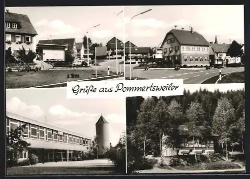 AK Pommertsweiler, Gebäudeansicht, Strassenpartien