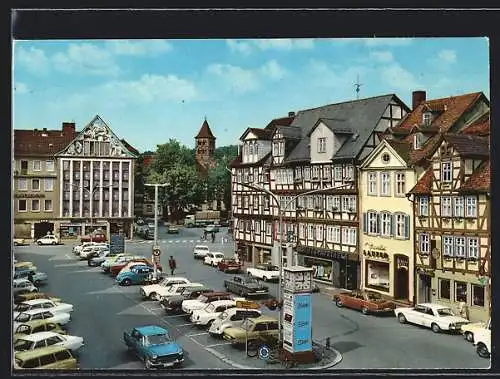 AK Bad Hersfeld, Lingg-Platz mit Geschäften