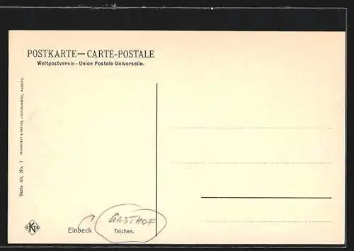 AK Einbeck, Partie am Gasthaus Teichen