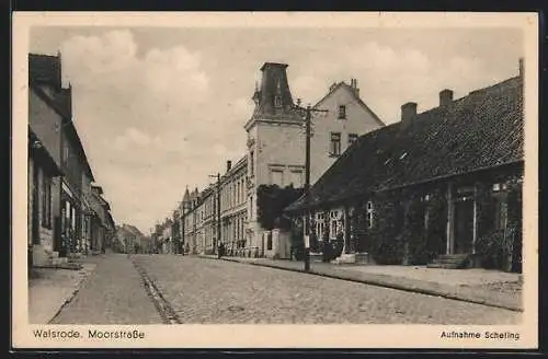 AK Walsrode, Moorstrasse mit Geschäft