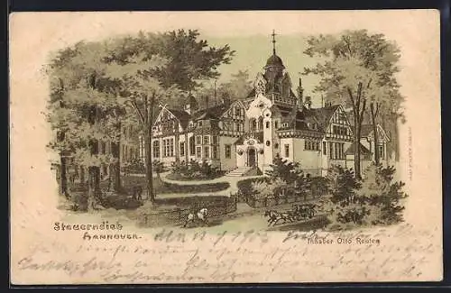 Lithographie Hannover, Gasthof Steuerndieb von Otto Reuter