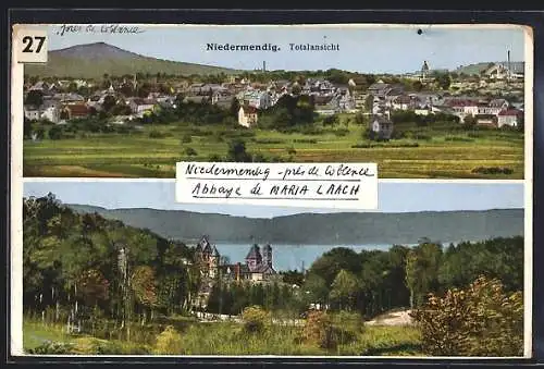 AK Niedermendig, Totalansicht, Schloss