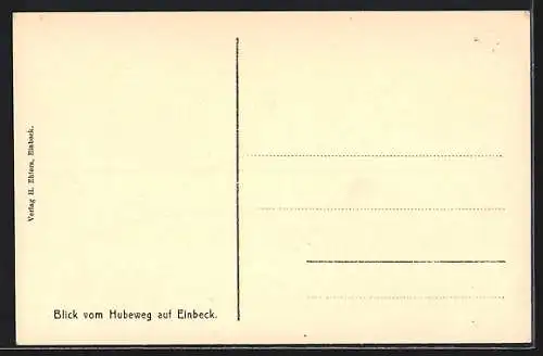 AK Einbeck, Blick vom Hubeweg