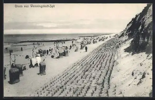 AK Wenningstedt /Sylt, Strandpartie