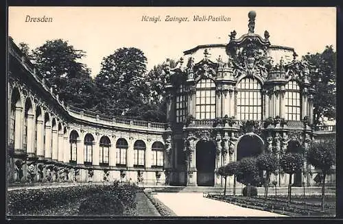 AK Dresden, Wallpavillon im königlichen Zwinger