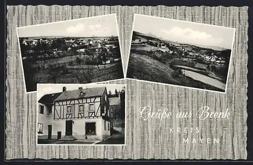 AK Brenk /Kreis Mayen, Geschäft, Teilansicht, Panorama