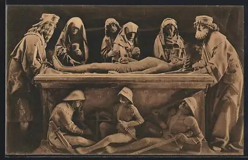 AK Mainz, Dom, Grablegung um 1492