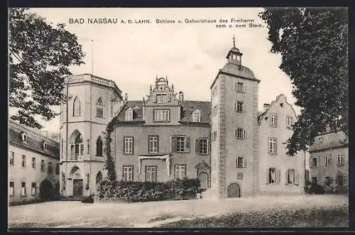 AK Bad Nassau a.d. Lahn, Schloss und Geburtshaus des Freiherrn vom und zum Stein