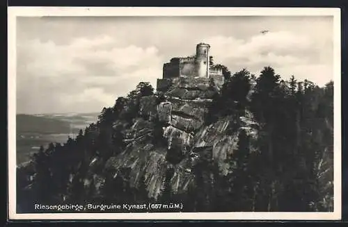 AK Kynast, Blick auf die Burgruine