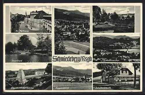 AK Schmiedeberg /Rsgb., Schillerbaude, Baude Viktoriahöhe, Koppenblick