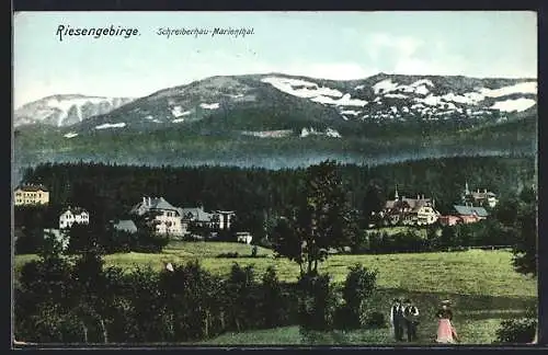 AK Schreiberhau-Marienthal /Riesengebirge, Ortspartie