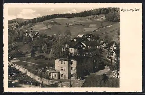 AK Agnetendorf /Riesengebirge, Hotel Beyer, Im Hintergrund der Reifträger