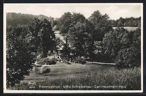 AK Mittel-Schreiberhau, Blick auf das Carl-Hauptmann-Haus