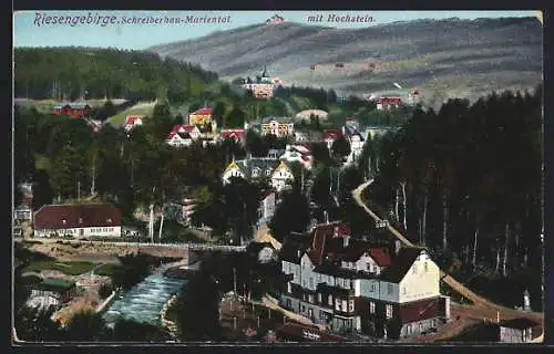 AK Schreiberhau-Mariental, Totalansicht mit Hochstein