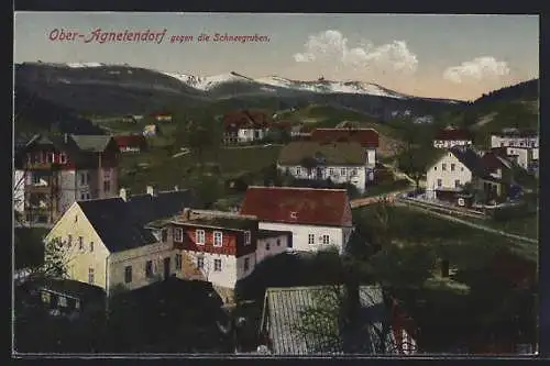 AK Ober-Agnetendorf, Teilansicht gegen die Schneegruben