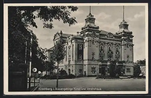 AK Hirschberg, Blick auf das Kunst- und Vereinshaus