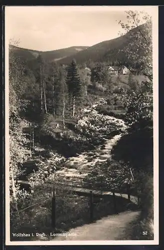 AK Wolfshau, Partie an der Lomnitz