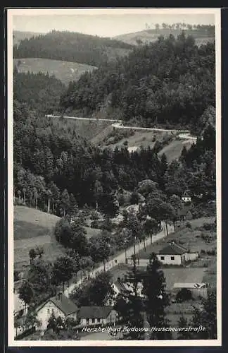 AK Bad Kudowa, Blick in die Heuscheuerstrasse