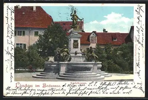 AK Lindau im Bodensee, Reichsbrunnen