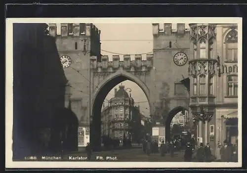 AK München, Partie am Karlstor